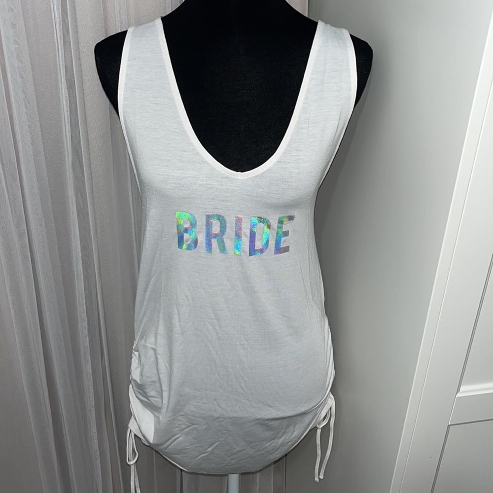 Bride White Swim / Bathing Suit Cover / Mini Dress NWT Size XL